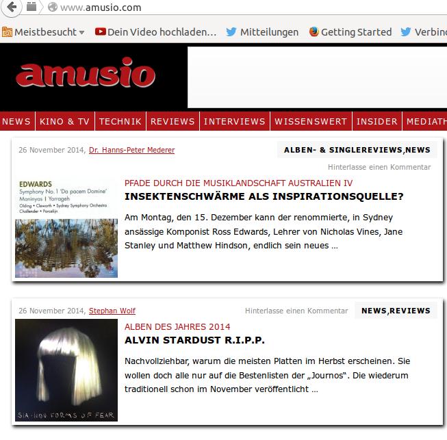 Dreimal Album des Jahres 2014